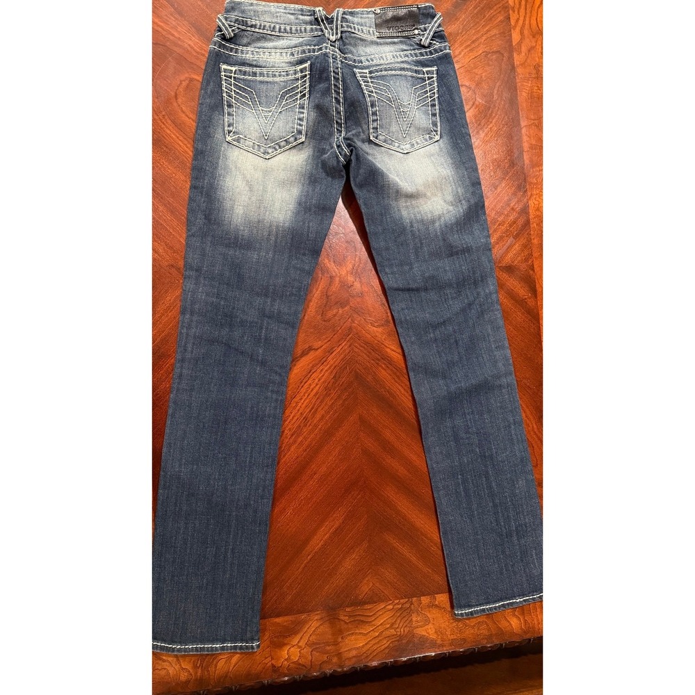 Vigoss Chelsea Straight Jeans Women's 27 Medium Wash‎ Mid Rise Stretch Denim